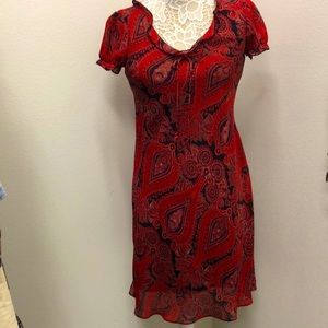 B Moss size 4 flouncy dress for parties or work.